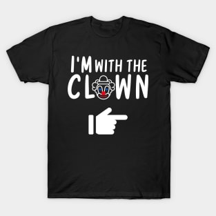 Funny lazy I'm with the Clown Halloween Costumes T-Shirt